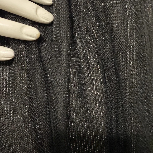 Greylin Black & Metallic Tulle/Mesh Cocktail Dress Size M - Picture 11 of 12